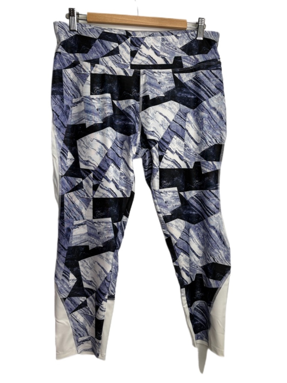 Marika Blue & Black Geometric Performance Legging Mesh Side panels XL - Picture 2 of 10